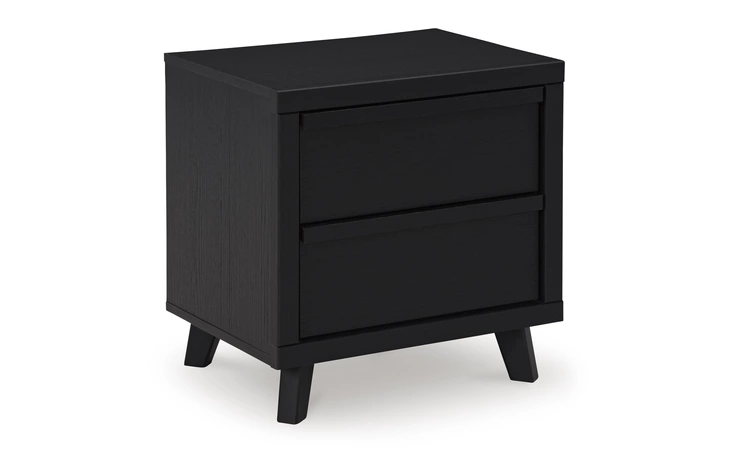 Danziar TWO DRAWER NIGHT STAND ASHLEY Black B1013-92