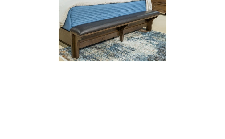 Shawbeck QUEEN UPH BENCH FTBD/SLATS ASHLEY Medium Brown B625-54