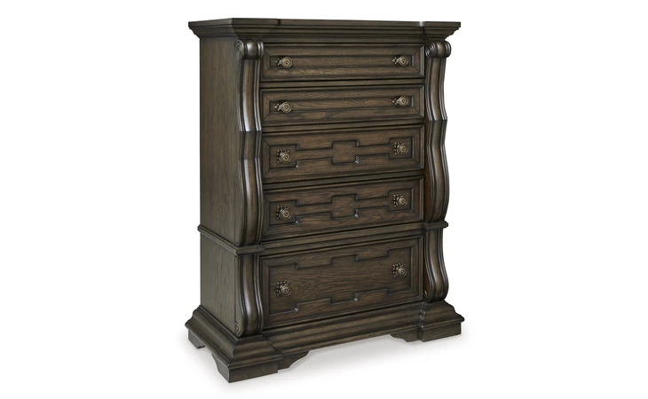 Maylee FIVE DRAWER CHEST ASHLEY Dark Brown B947-46