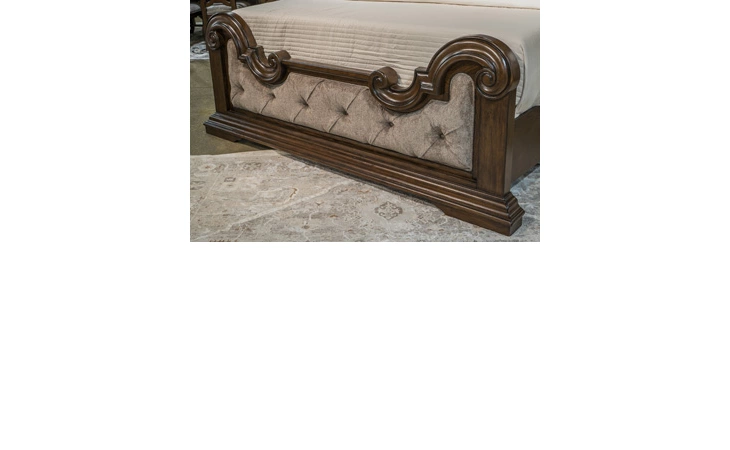 Maylee QUEEN UPH PANEL FTBD W/SLATS ASHLEY Dark Brown B947-54
