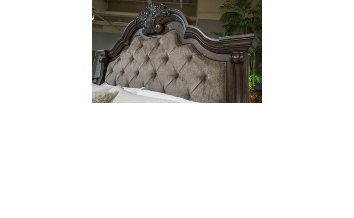 Maylee QUEEN UPH PANEL HEADBOARD ASHLEY Dark Brown B947-57