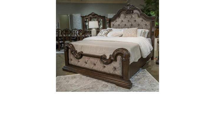 Maylee CAL KING PANEL RAILS ASHLEY Dark Brown B947-94