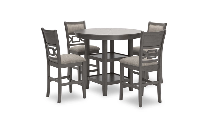 DRM COUNTER TABLE SET (5/CN) ASHLEY Wrenning Gray D425-223