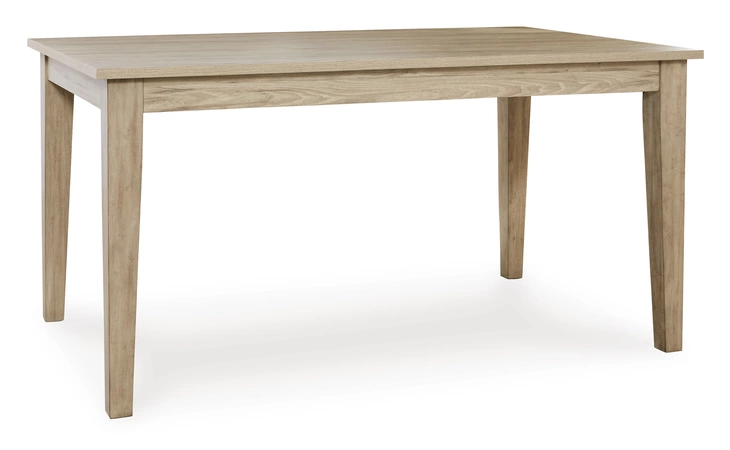 Gleanville RECTANGULAR DINING ROOM TABLE ASHLEY Light Brown D511-25