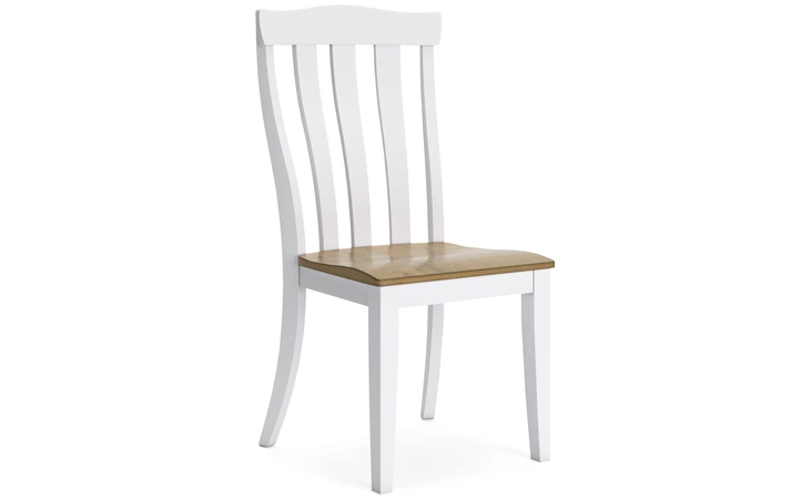 Ashbryn DINING ROOM SIDE CHAIR (2/CN) ASHLEY White/Natural D844-01
