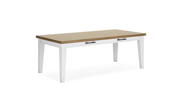 Ashbryn RECTANGULAR DINING ROOM TABLE ASHLEY White/Natural D844-25