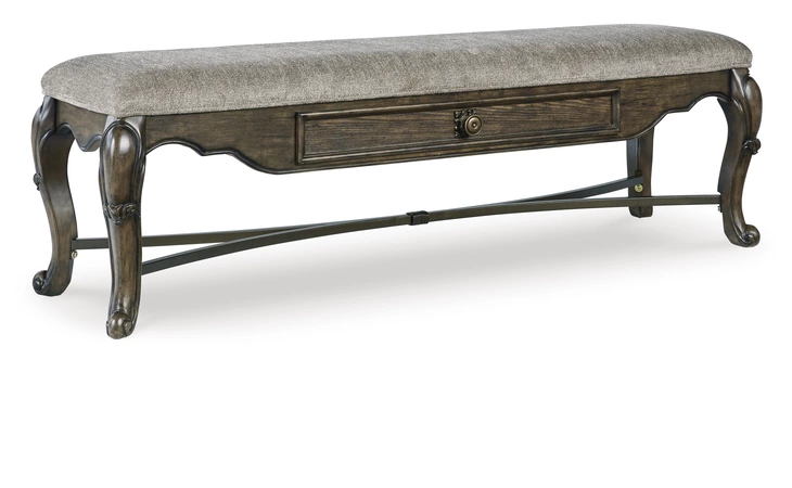 Maylee UPHOLSTERED STORAGE BENCH ASHLEY Dark Brown D947-00