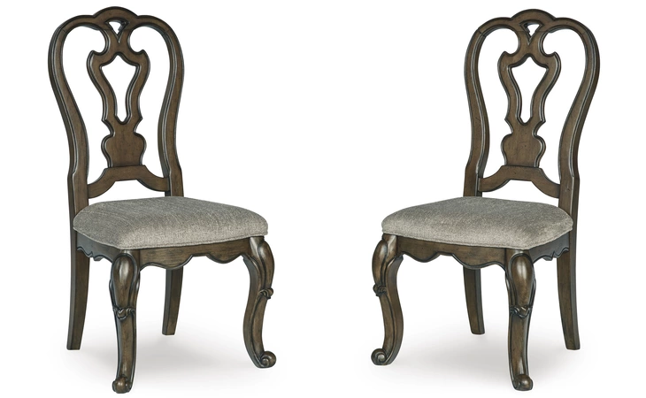 Maylee DINING UPH SIDE CHAIR (2/CN) ASHLEY Dark Brown D947-01
