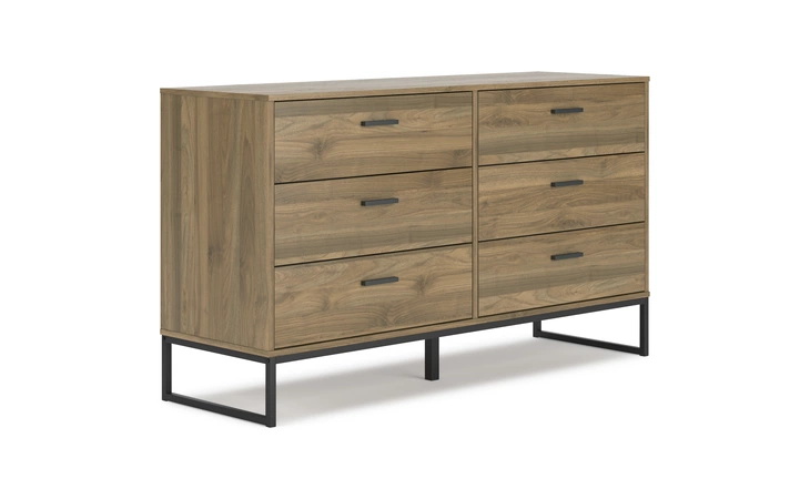 Deanlow SIX DRAWER DRESSER ASHLEY Honey EB1866-231