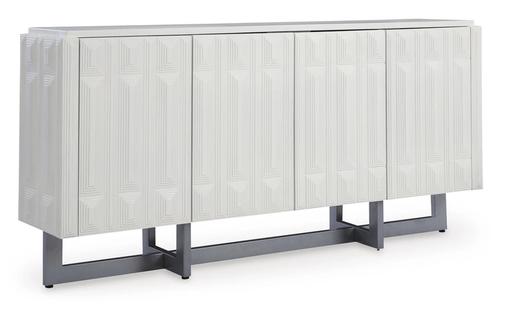 Ornawel ACCENT CABINET ASHLEY Distressed White A4000569