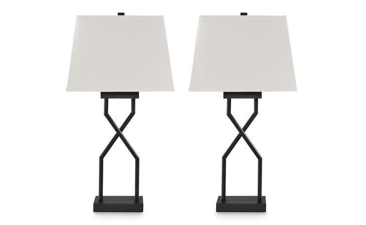 Brookthrone METAL TABLE LAMP (2/CN) ASHLEY Black L204514