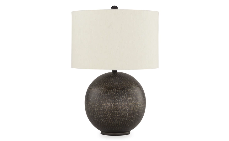 Hambell METAL TABLE LAMP (1/CN) ASHLEY Black/Gold Finish L207434