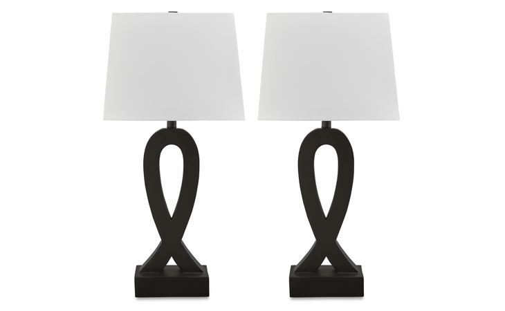 Markellton POLY TABLE LAMP (2/CN) ASHLEY Black L243344