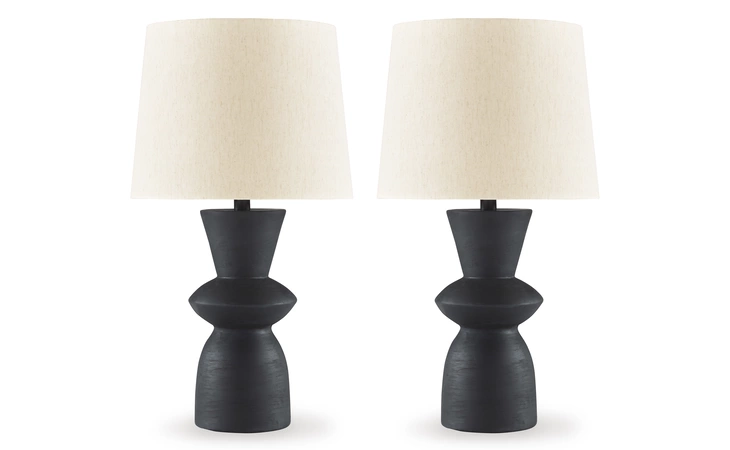 Scarbot PAPER TABLE LAMP (2/CN) ASHLEY Distressed Black L243354