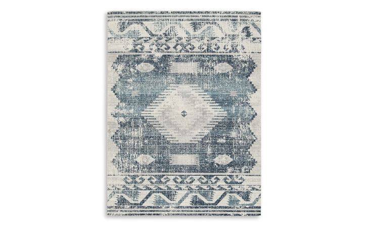 Daddridge MEDIUM RUG ASHLEY Blue/Gray/Ivory R900102
