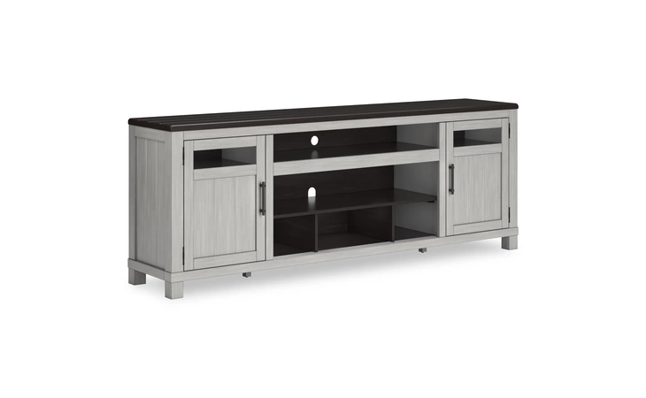 Darborn XL TV STAND W/FIREPLACE OPTION ASHLEY Gray/Brown W796-68