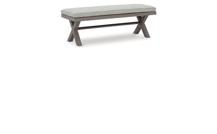 Hillside Barn BENCH WITH CUSHION ASHLEY Driftwood P564-600
