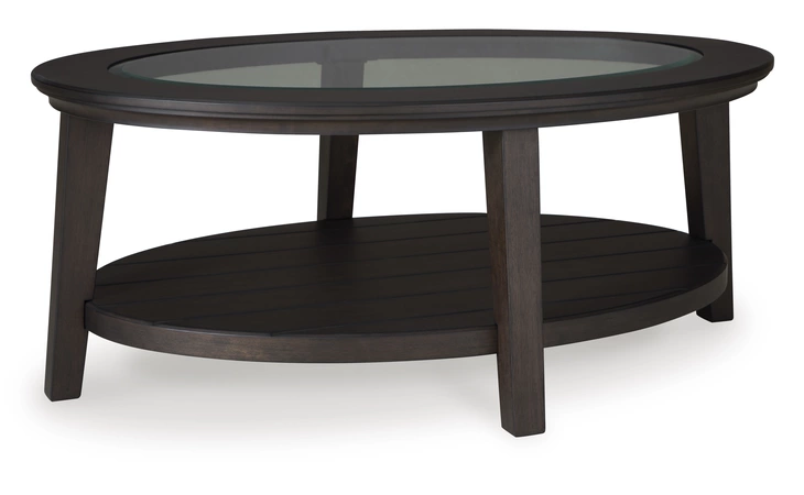 Celamar OVAL COFFEE TABLE ASHLEY Dark Brown T429-0