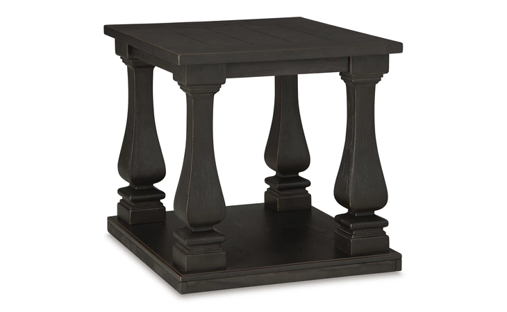 Wellturn RECTANGULAR END TABLE ASHLEY Black T749-3