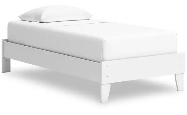 twin platform bed ashley hallityn white EB1810-111