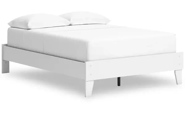 full platform bed ashley hallityn white EB1810-112