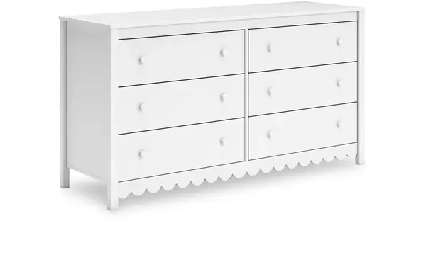 six drawer dresser ashley hallityn white EB1810-231