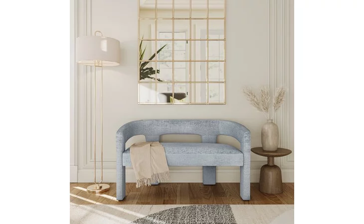 GWEN SEATING ACCENT/DINING BENCH W/CHENILE UPH GWEN SEATING JOFRAN  2271-GWENBNBLU
