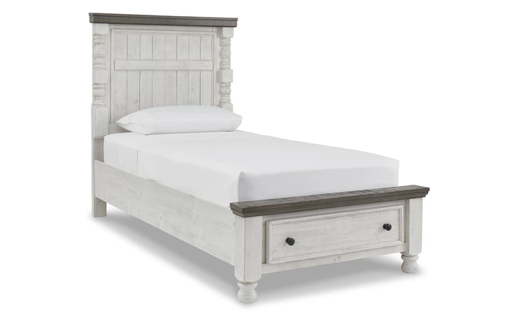 Havalance TWIN STORAGE FOOTBOARD ASHLEY White/Gray B814-52S