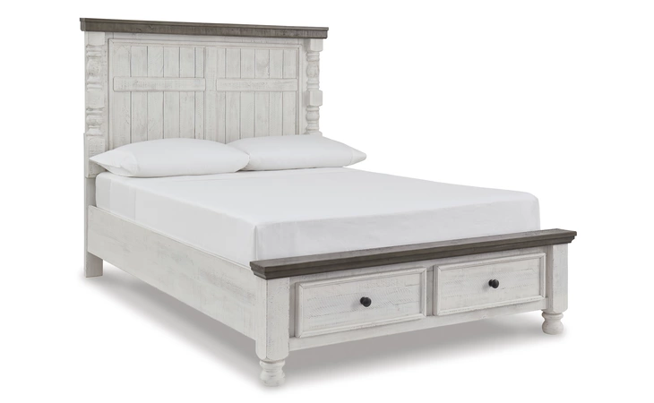 Havalance FULL PANEL HEADBOARD ASHLEY White/Gray B814-87