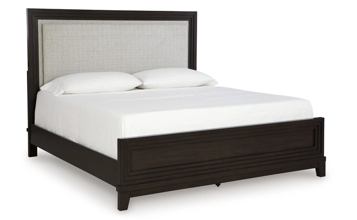 Neymorton King/Cal King UPH Panel HDBD ASHLEY Dark Grayish Brown B618-58