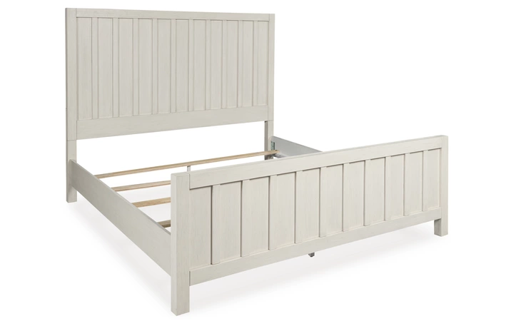 Shaybrock K/CK Panel HDBD/FTBD/Slats ASHLEY Antique White/Brown B683-82