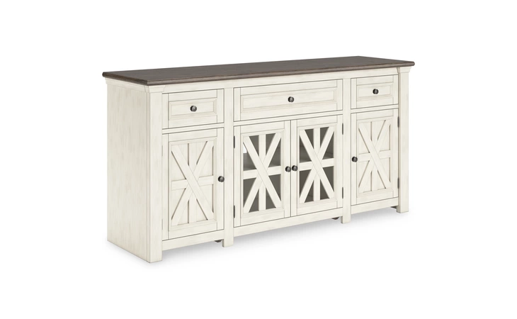 Bolanburg Extra Large TV Stand ASHLEY White/Weathered Gray W647-68
