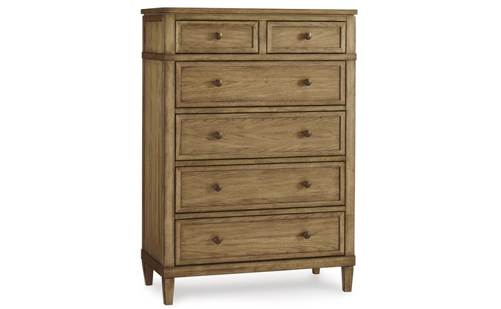 Sharlance SIX DRAWER CHEST ASHLEY Light Brown B895-46
