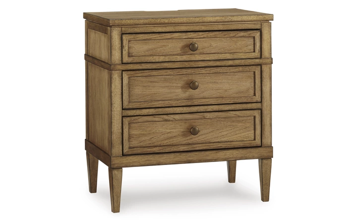 Sharlance THREE DRAWER NIGHT STAND ASHLEY Light Brown B895-93