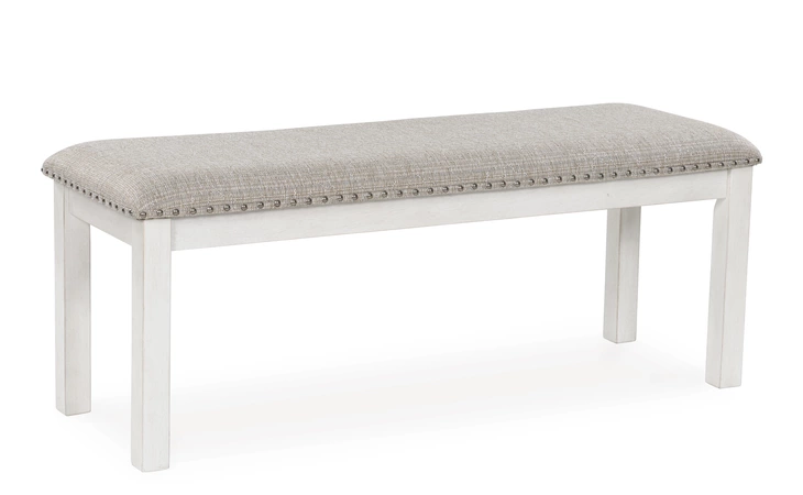 Robbinsdale LARGE UPH DINING ROOM BENCH ASHLEY Antique White D642-00