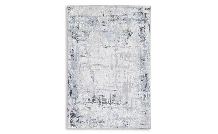 Emertonly WASHABLE MEDIUM RUG ASHLEY Blue/White/Gray R406982