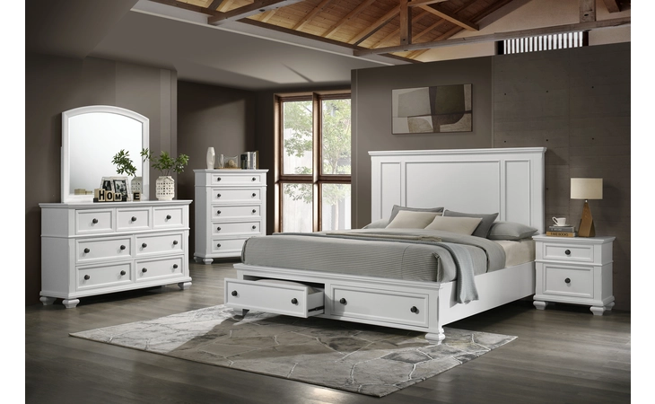  WHITE KING STOARE BED EXACT  P7079WKHB