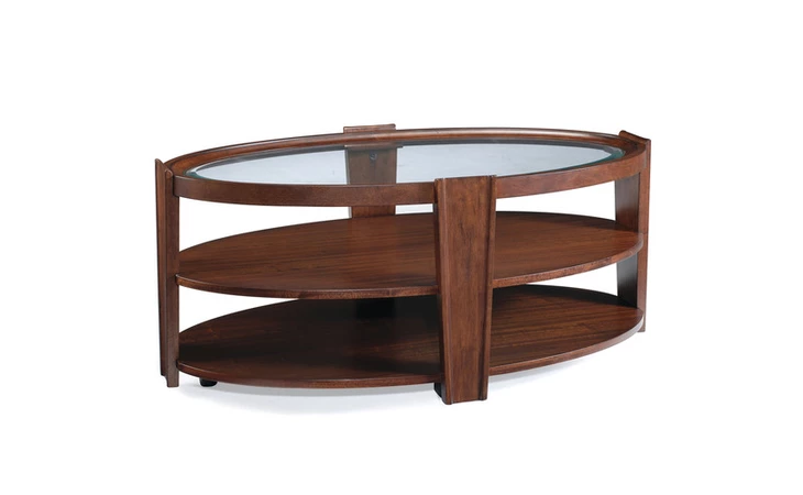 T1559-47  OVAL COFFEE TABLE(W CASTERS)