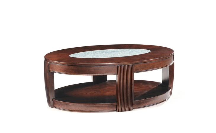 T1738-47  OVAL COFFEE TABLE WITH CASTERS