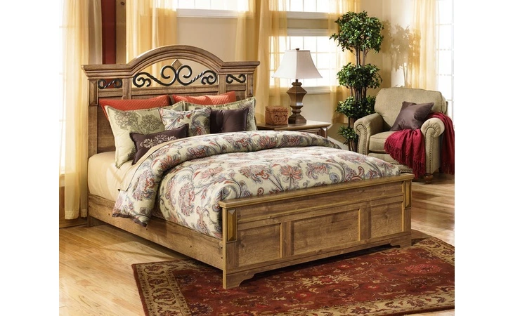 B170-57 QUEEN FULL PANEL HEADBOARD-MASTER BEDROOM-WHIMBREL FORGE ASHLEY  B170-57
