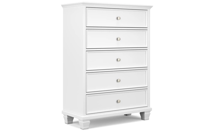 Fortman FIVE DRAWER CHEST ASHLEY White B680-46