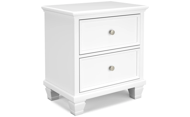Fortman TWO DRAWER NIGHT STAND ASHLEY White B680-92