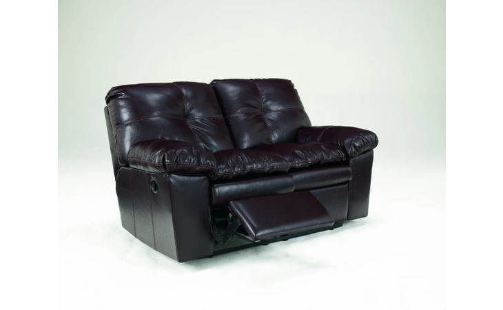 5270286 Leather RECLINING LOVESEAT-MOTION LEATHER-SAN MARCO DURABLEND - BURGUNDY
