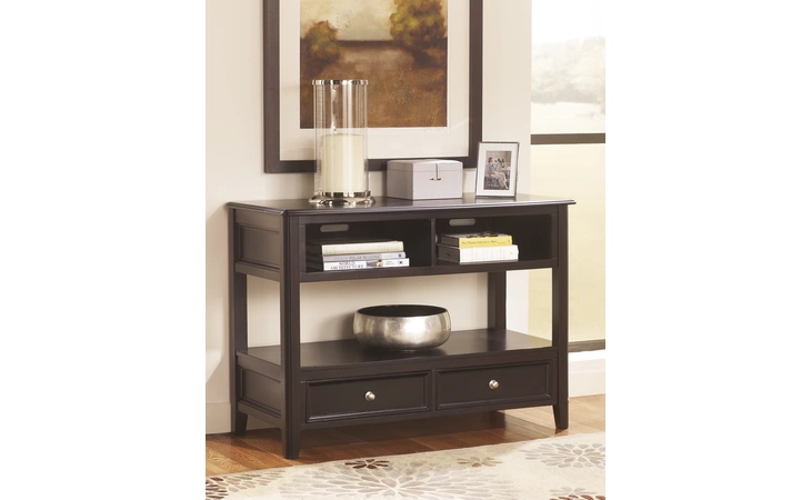 T771-4 Carlyle - Almost Black CONSOLE SOFA TABLE CARLYLE