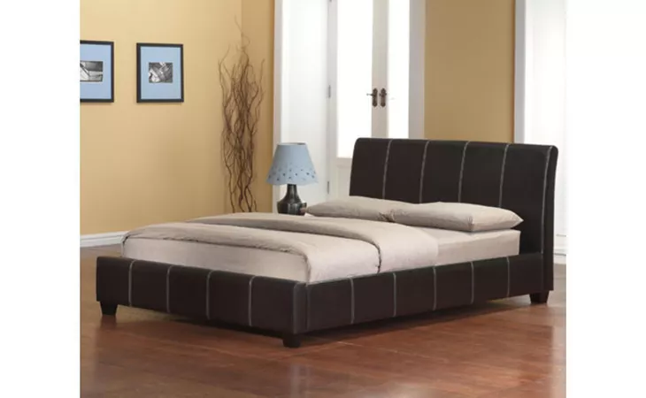 HW04K  SHANNON KING BED - BROWN