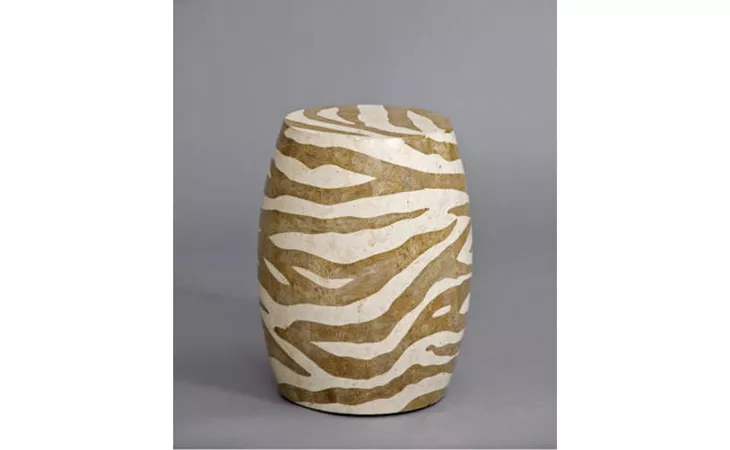 974262  ACCENTS ACCENT BROWN ZEBRA TABLE
