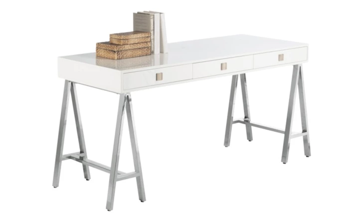 EMBASSY EMBASSY DESK - HIGH GLOSS WHITE SUNPAN FURNITURE  53576