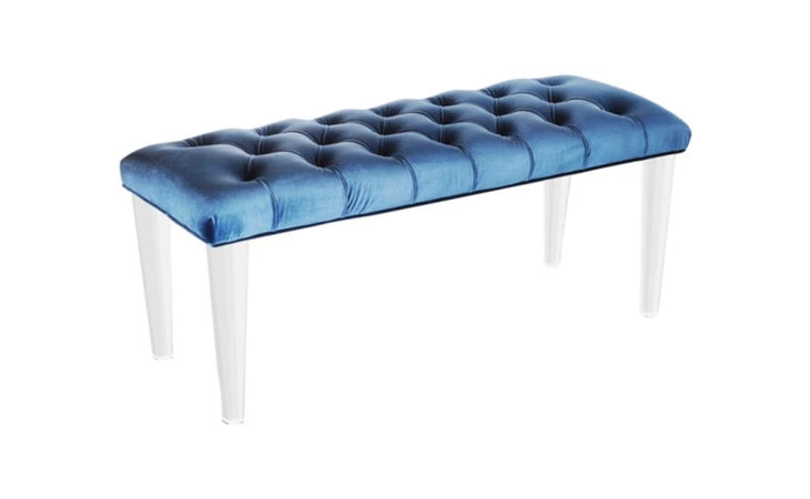 26083  GLAMOUR BENCH - TEAL FABRIC