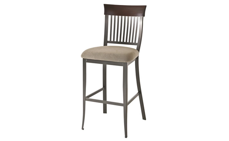40229-30  ANNABELLE NON SWIVEL STOOL (UPHOLSTERED SEAT AND SOLID WOOD ACCENT)