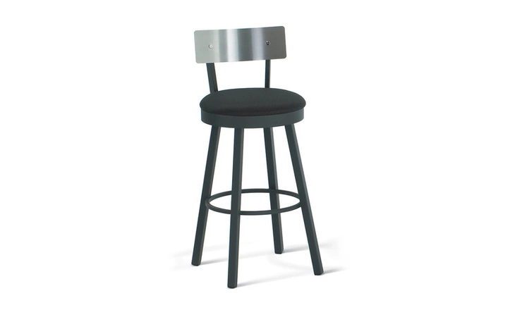 40493-34 Lauren LAUREN SPECTATOR HEIGHT UPHOLSTERED SEAT AND STAINLESS STEEL BACKREST